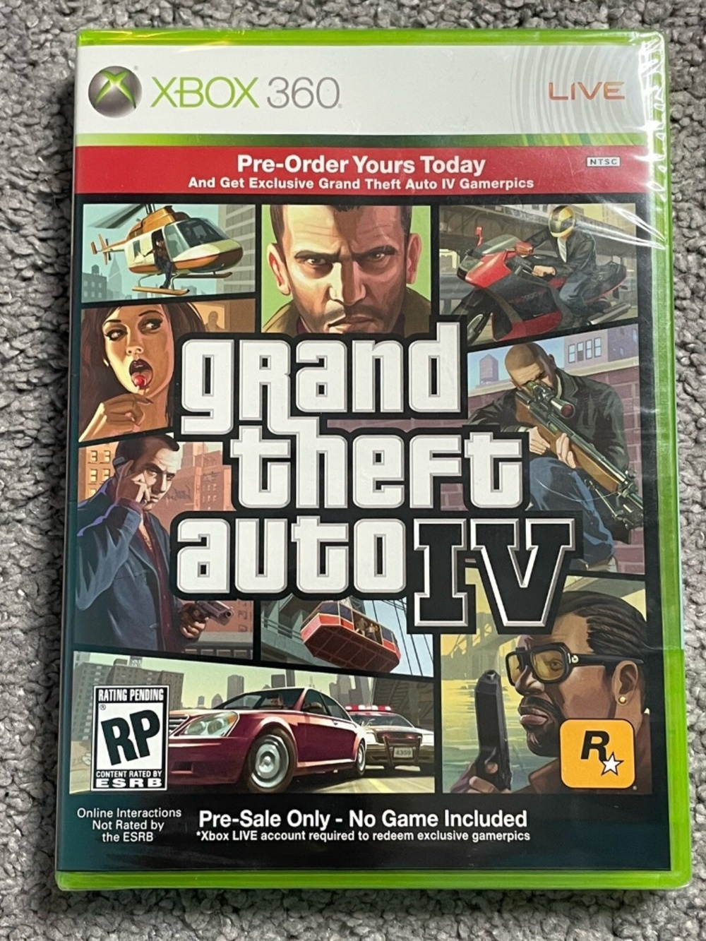 Grand Theft Auto IV Promo Pre-Order (Xbox 360) Pre-Sale Only Rare No Game Sealed